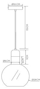 Lucide 34438/28/65 - Lustr na lanku JULIUS 1xE27/40W/230V