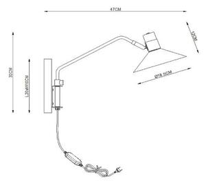 Lucide 05228/01/30 - Stmívatelná nástěnná lampa PEPIJN 1xE14/40W/230V
