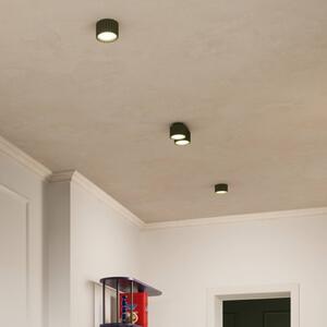 SOLLUX LIGHTING Stropní světlo RIBLA, olivově zelené, Ø 10 cm, kov, GX53, stmívatelný, Zelená, Obývací pokoj / jídelna, Hliník