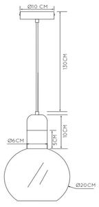 Lucide 34438/20/65 - Lustr na lanku JULIUS 1xE27/40W/230V