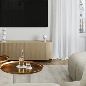 SOLLUX LIGHTING Stolní lampa ORBI, béžová, sklo/kov, výška 19 cm, G9, Krémová / jantar, Obývací pokoj / jídelna, Hliník
