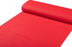 Dekorační jednobarevná látka Leona LN-106 Jahodově červená žíhaná - šířka 135 cm
