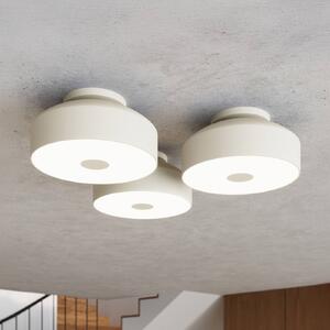SOLLUX LIGHTING Stropní světlo CLARO, béžové, Ø 30 cm, kov, 4 x E27, stmívatelný, Krémová / jantar, Obývací pokoj / jídelna, kov