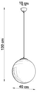 Sollux SL.0717 - Lustr na lanku TOYA 1xE27/60W/230V pr. 40 cm bílá/zlatá