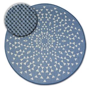 Balta Kulatý koberec Sisal FLAT 48715/591 modrý Rozměr: průměr 120 cm