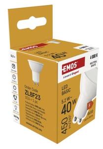 Emos lighting LED žárovka Basic MR16 / GU10 / 5,2 W (40 W) / 450 lm / neutrální bílá 1525730430