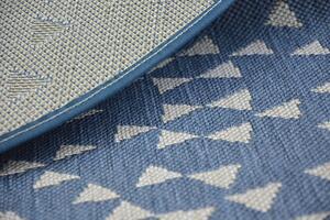 Balta Kulatý koberec Sisal FLAT 48715/591 modrý Rozměr: průměr 120 cm