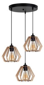 Lustr na lanku BERGO 3xE27/60W/230V černá