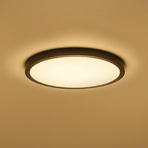 Calex Smart LED stropní svítidlo HALO Ø 30 cm černé IP54 RGB, stmívatelný, Černá, Obývací pokoj / jídelna, Plast, Moderní