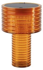 Stolní lampa oranžová plastová vč. LED solární dobíjecí IP44 - Ambar