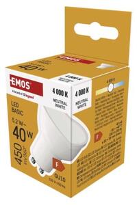 Emos lighting LED žárovka Basic MR16 / GU10 / 5,2 W (40 W) / 450 lm / neutrální bílá 1525730430