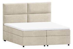 Béžová boxspring postel s úložným prostorem 160x200 cm Rico – Ropez
