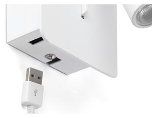 FARO 62117 - LED Nástěnné bodové svítidlo SUAU LED/3W/230V USB bílá