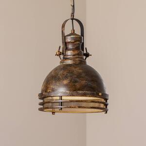 Opviq Závěsné světlo Saglam, 1-světelný, starý mosaz, Ø 30 cm, kov, stmívatelný, Bronz / starožitná mosaz, Obývací pokoj / jídelna, kov, Vintage