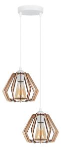 Lustr na lanku BERGO 2xE27/60W/230V bílá