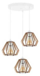 Lustr na lanku BERGO 3xE27/60W/230V bílá
