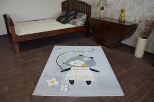 Makro Abra Dětský kusový koberec PASTEL 18403/052 - Myška šedý Rozměr: 120x170 cm