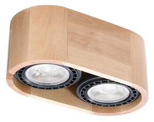 Sollux SL.0914 - Stropní svítidlo BASIC AR111 2xGU10/40W/230V buk