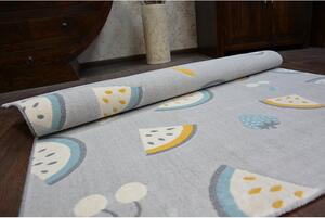 Makro Abra Dětský kusový koberec PASTEL 18407/052 - Ovoce šedý Rozměr: 120x170 cm