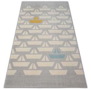 Makro Abra Dětský kusový koberec PASTEL 18411/052 - Lodě šedý Rozměr: 120x170 cm