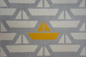 Makro Abra Dětský kusový koberec PASTEL 18411/052 - Lodě šedý Rozměr: 120x170 cm