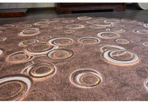 Associated Weavers Kulatý koberec DROPS 043 tmavě hnědý Rozměr: průměr 100 cm