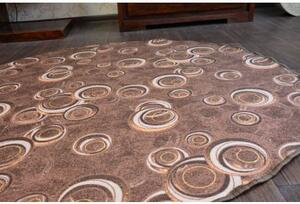 Associated Weavers Kulatý koberec DROPS 043 tmavě hnědý Rozměr: průměr 100 cm