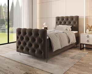 Čalouněná boxspringová postel 120x200 ADRIA PLUS 2 - hnědá