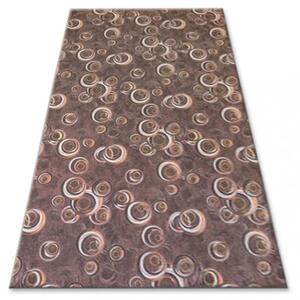 Associated Weavers Kusový koberec Drops 043 tmavě hnědý Rozměr: 200x200 cm