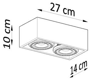 Sollux SL.0916 - Stropní svítidlo QUATRO 2xGU10/40W/230V buk
