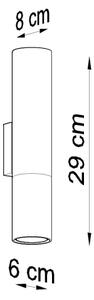 Sollux SL.0950 - Nástěnné svítidlo LOOPEZ 2xGU10/10W/230V černá/zlatá