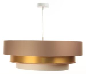 Lustr na lanku TRINITI 1xE27/60W/230V béžová/zlatá