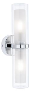 Paulmann 71077 Luena, koupelnové nástěnné svítidlo 2xE14 max.20W, sklo/chrom, výška 38cm, IP44