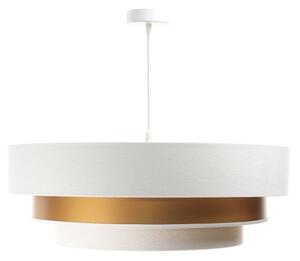 Lustr na lanku TRINITI 1xE27/60W/230V bílá/zlatá