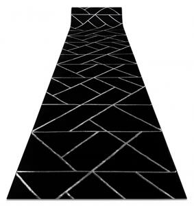 Makro Abra Běhoun EMERALD 7543 geometrický moderní černý stříbrný Šíře: 70 cm
