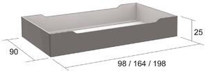 Zásuvka pod postel 98×90 L250 (Provedení: Dub bílý)
