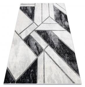 Dywany Luszczow Kusový koberec EMERALD EXCLUSIVE 81953 mramor, geometrický černý / stříbrný Rozměr koberce: 120 x 170 cm