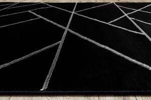 Makro Abra Běhoun EMERALD 7543 geometrický moderní černý stříbrný Šíře: 70 cm