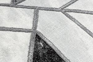 Makro Abra Běhoun EMERALD 81953 geometrický moderní krémový černý stříbrný Šíře: 70 cm