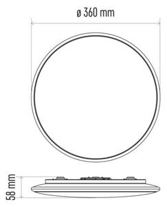 LED Stmívatelné stropní svítidlo LED/24W/230V + DO kulatý 2700K-6500K