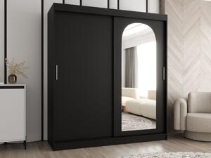 Šatní skříň Kreloin 180, Barva: černá, Zásuvky: Ne 5903211418099