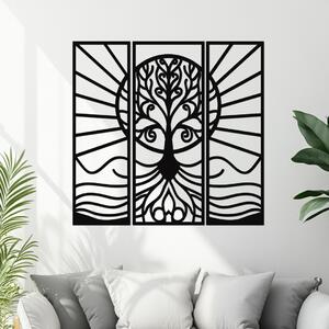 Dřevěný strom RANNÍ PAPRSKY | Rozměry (cm): 40x39 | Zvolte barvu dekoru: Černá