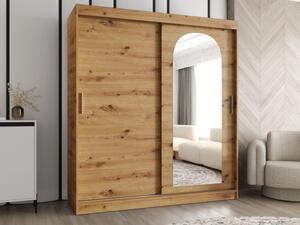 Šatní skříň Kreloin 180, Barva: dub artisan, Zásuvky: Ne 5903211418068