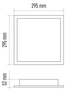 LED Stmívatelné stropní svítidlo LED/20W/230V + DO čtverec 2700K-6000K