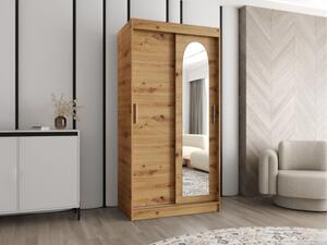 Šatní skříň Kreloin 100, Barva: dub artisan, Zásuvky: Ne 5903211417948