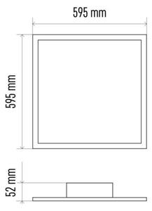 LED Stmívatelné stropní svítidlo LED/40W/230V + DO čtverec 2700K-6000K