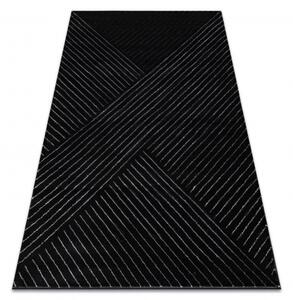 Dywany Luszczow Kusový koberec EMERALD EXCLUSIVE A0084, řádky, geometrický černý / stříbrný Rozměr koberce: 120 x 170 cm