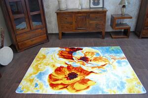Makro Abra Dětský kusový koberec PAINT - F516 cream květy Rozměr: 140x190 cm