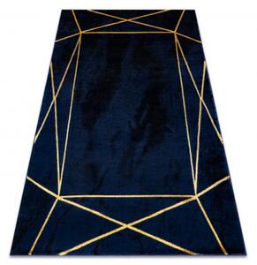 Koberec EMERALD výhradní 1022 glamour, stylový geometrický tmavě modr velikost 140x190 cm | krásné koberce cz