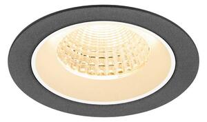 BIG WHITE SLV NUMINOS M Stropní vestavné svítidlo, 2700 K, 55°, IP20, kulaté, černé / bílé 1009602